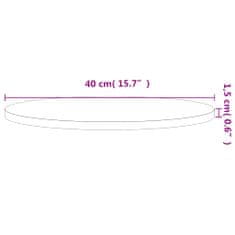 Vidaxl Stolová doska Ø40x1,5 cm okrúhla masívny buk