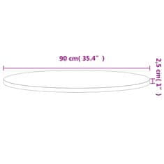 Vidaxl Stolová doska Ø90x2,5 cm okrúhla masívny buk