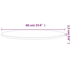 Vidaxl Stolová doska Ø60x1,5 cm okrúhla masívny buk