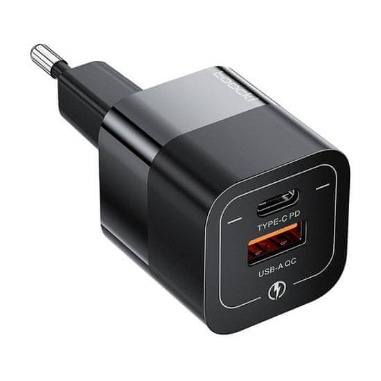 Toocki Sieťová nabíjačka Toocki USB na USB-C, 33 W (čierna)