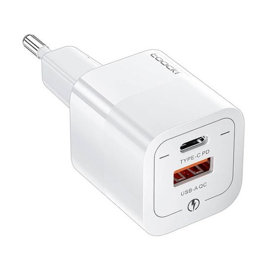 Toocki Sieťová nabíjačka Toocki USB + USB-C, 33 W (čierna)