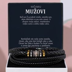 Lovilion Pánsky kožený náramok - Môjmu mužovi - originálny darček na Valentína pre muža | LUCIAN_LEATHERBRACELET