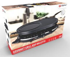 Alpina Elektrický gril + raclette multifunkčný 1200W