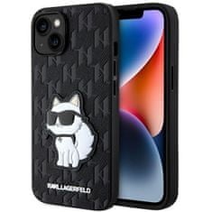 Karl Lagerfeld Zadný kryt Saffiano Monogram Choupette KLHCP14SSAKHPCK pre Iphone 14 Black