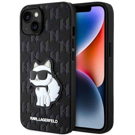 Karl Lagerfeld Zadný kryt Saffiano Monogram Choupette KLHCP14SSAKHPCK pre Iphone 14 Black