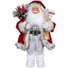 Dům Vánoc Santa s lyžami 45 cm