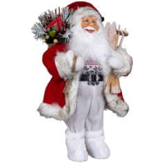 Dům Vánoc Santa s lyžami 45 cm