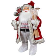 Dům Vánoc Santa s lyžami 80 cm