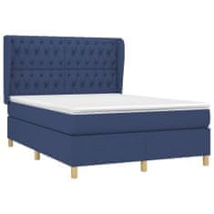 Petromila vidaXL Boxspring posteľ s matracom modrý 140x190 cm látka