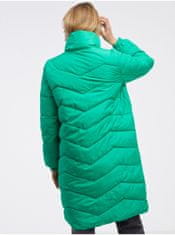 Vero Moda Zelený dámsky zimný prešívaný kabát VERO MODA Liga S