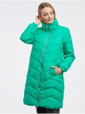 Vero Moda Zelený dámsky zimný prešívaný kabát VERO MODA Liga S