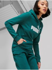 Puma Zelená dámska mikina s kapucňou Puma ESS S