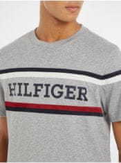 Tommy Hilfiger Šedé pánske tričko Tommy Hilfiger S