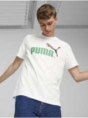 Puma Biele unisex tričko Puma Classics No.1 L