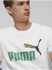 Puma Biele unisex tričko Puma Classics No.1 L