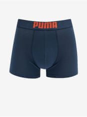 Puma Súprava dvoch pánskych boxeriek v tmavo modrej a oranžovej farbe Puma S