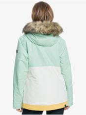 ROXY Zeleno-krémová dámska zimná bunda Roxy Shelter S