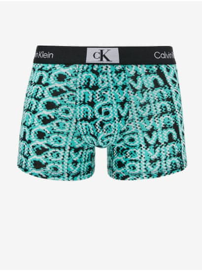 Calvin Klein Tyrkysové pánske vzorované boxerky Calvin Klein Underwear