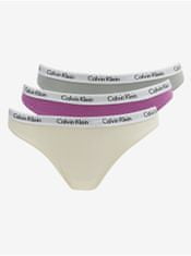 Calvin Klein Nohavičky pre ženy Calvin Klein Underwear - tmavoružová, ružová, sivá XL