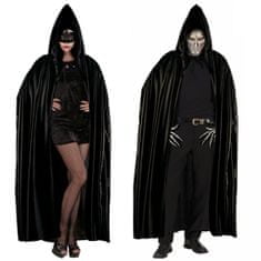 Widmann Karnevalový kostým Plášť s kapucňou čierny 142cm
