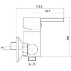 CERSANIT SIMI sprchová batéria chróm S951-025 - Cersanit