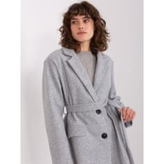 Och Bella Dámsky kabát so zaväzovaním OCH BELLA sivý TW-PL-BI-2022320.01X_404162 M