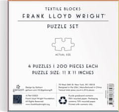 Galison Štvorcové puzzle Frank Lloyd Wright: Textilné bloky 4x200 dielikov