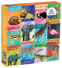 Mudpuppy Štvorcové puzzle Maľované safari 500 dielikov