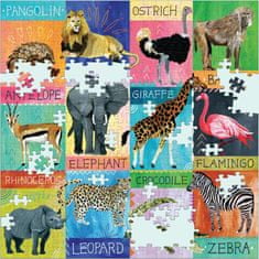 Mudpuppy Štvorcové puzzle Maľované safari 500 dielikov