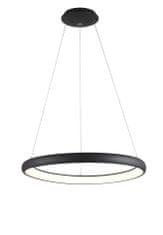 Nova Luce Nova Luce LED závesné svietidlo Albi v dvoch veľkostiach a troch farbách - pr. 610 x 60 x 1140 mm, 50 W, 3000 K, stmievateľné, čierne NV 8105602 D