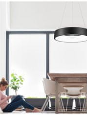 Nova Luce NOVA LUCE závesné svietidlo RANDO čierny hliník a akryl LED 42W 230V 3000K IP20 6167220