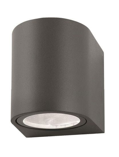 Nova Luce NOVA LUCE vonkajšie nástenné svietidlo NERO tmavo šedý hliník sklenený difúzor GU10 1x7W 220-240V IP54 bez žiarovky svetlo dole 710021