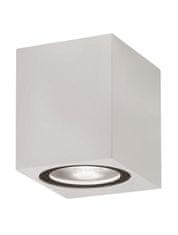 Nova Luce NOVA LUCE vonkajšie nástenné svietidlo NERO hliník biele sklenený difúzor GU10 1x7W 220-240V IP54 bez žiarovky svetlo dole 910041