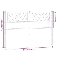 Vidaxl Kovové čelo postele čierne 135 cm