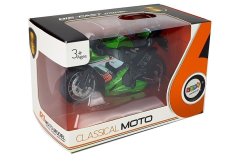 Lean-toys Motocykel s trecím pohonom Zvuky Motor 1:14 Zelený