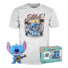 Funko Pop! Zberateľská figúrka Set Lilo And Stitch Ukulele Stitch Flocked a tričko veľ. L