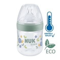 Nuk Fľaša dojčenská For Nature s kontrolou teploty, zelená 150 ml