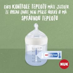 Nuk Fľaša dojčenská For Nature s kontrolou teploty, zelená 150 ml