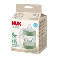 Nuk Fľaša dojčenská For Nature na učenie s kontrolou teploty, zelená 150 ml