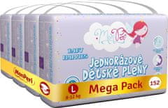 MonPeri Klasik Plienky jednorazové L (8-12 kg) 152 ks - Mega Pack