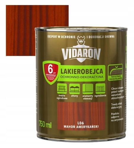 Vidaron Americký mahagón ochranný lak 0,75 l