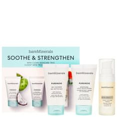 Vidaxl Súprava Soothe & Strengthen Mini Clean Skincare Trio umývací gél na tvár 30 ml + ľahký hydratačný krém 30 g + bylinné sérum na tvár 15 ml