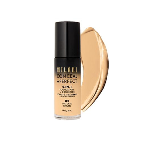 Vidaxl Conceal + Perfect 2-in-1 Foundation + Concealer krycí podkladový krém 02 Natural 30ml