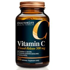 Vidaxl Vitamín C s časovým uvoľňovaním Vitamín C 500 mg so šípkami doplnok stravy 200 tabliet