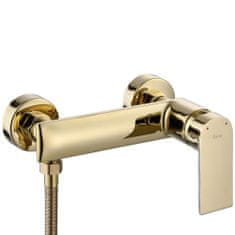 REA Veneta, sprchová batéria s ručnou bodovou sprchovou súpravou, zlatá lesklá, REA-B6420