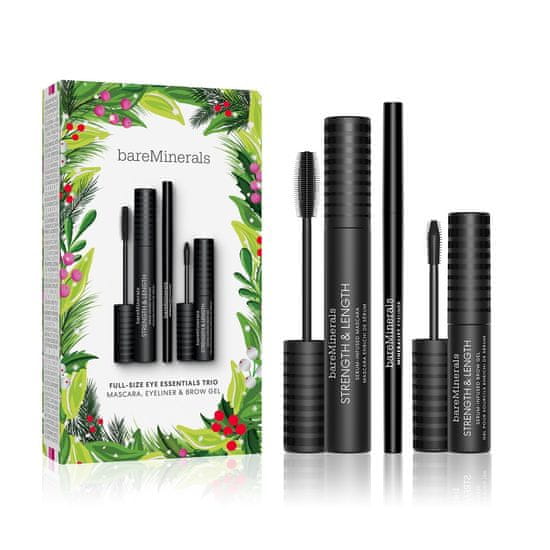 Vidaxl Súprava Eye Essentials Trio posilňujúca a predlžujúca maskara Black 8ml + gél na obočie Clear 5ml + ceruzka na oči Onyx 0,35g