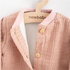 NEW BABY Dojčenský mušelínový kabátik Comfort clothes ružová - 74 (6-9m)