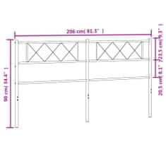 Vidaxl Kovové čelo postele biele 200 cm