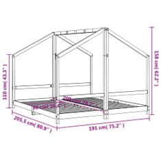 Petromila vidaXL Rám detskej postele čierny 2x(90x200) cm masívna borovica