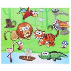 Nobo Kids Puzzle Puzzle Magnetická tabuľa Safari Animal